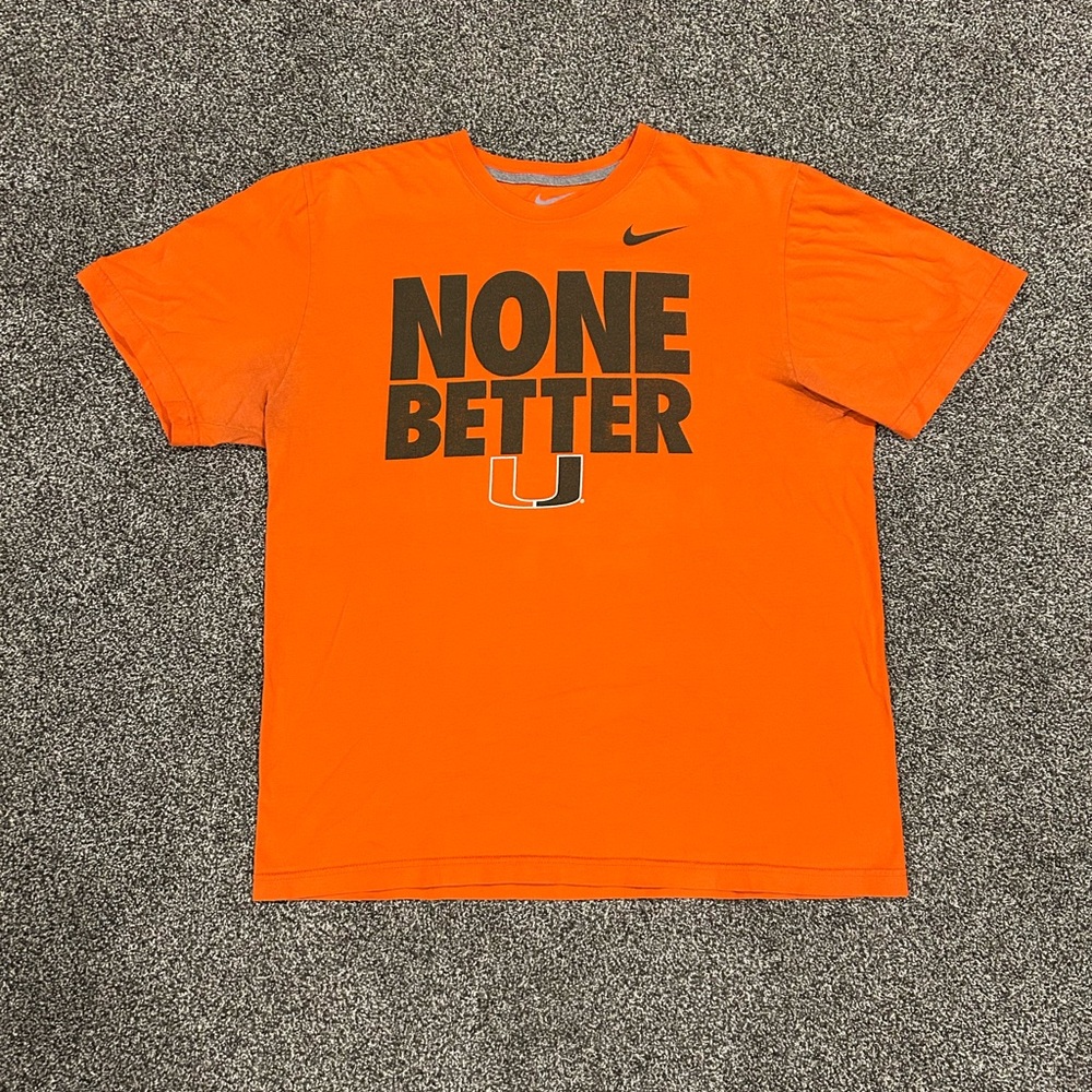 Nike Miami Hurricanes 'None Better' Men's T-Shirt Size XL